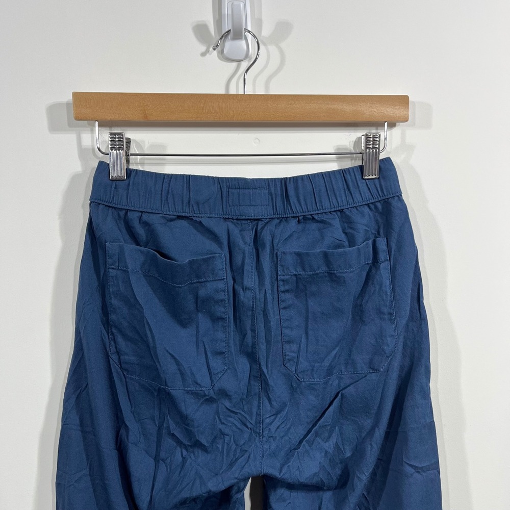 Pact Organic Cotton Blue Drawstring Tapered Pants Womens XS Sustainable Travel - Picture 11 of 12